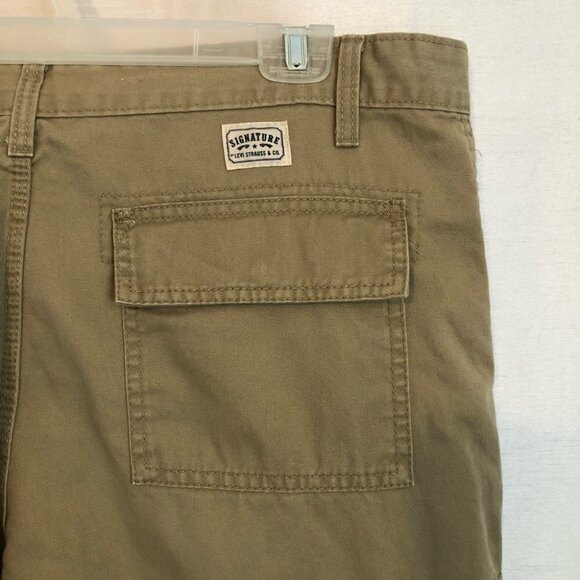 Vintage Signature  by Levi Strauss Mens 36 Cargo Shorts Khaki - Picture 9 of 12